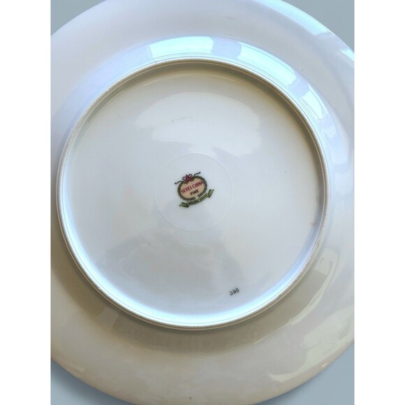 3 SEYEI Fine China Nagoya Japan #398 Dinner Plates 10” Gray Silver Trim Simple - Picture 6 of 8